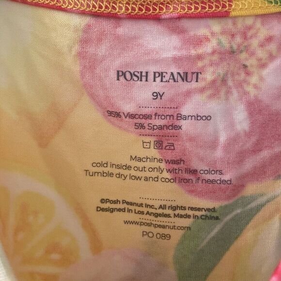 Posh Peanut Floral Annika Angel Sleeve Tee & Pink Varsity Shorts Set Size 9 NWT - Picture 7 of 12